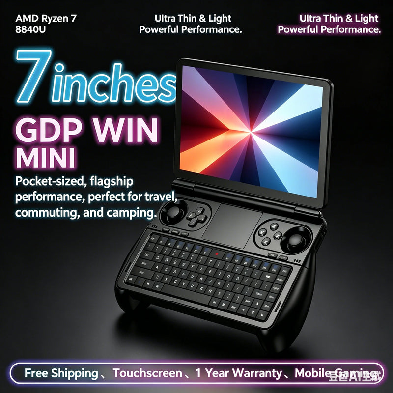 GPD WIN Mini 7 Inch Handheld GamePad Tablet  Boost Wild AMD AI 9 HX 370 32GB RAM 2TB PCIE4.0 Pocket Mini Laptop Game Player