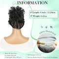 Full Lace Cornrow Braided Wigs Synthetic Braids Wig with Baby Hair Short Afro Curly Knotless Braided Lace Wig for Black Women