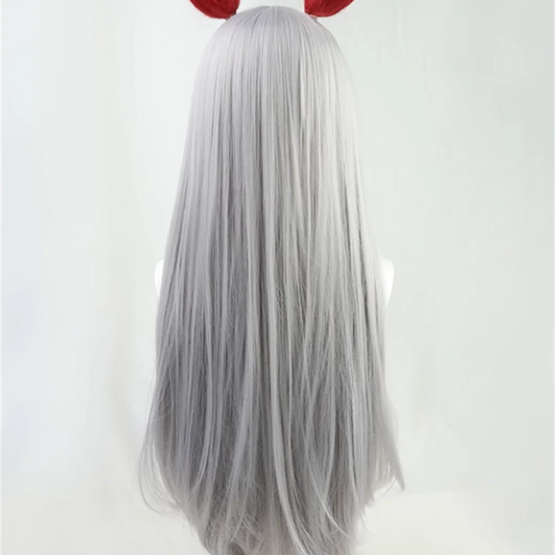 Cosplay Uma Musume Pretty Derby Tamamo Cross Wig Anime game party wig silver gray long straight wig ﻿