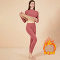 Men's Winter Set Half-high Collar First Layer 2 Pieces Tops + Pants Fleece Warm Elastic Thermal Thick Underwear Set