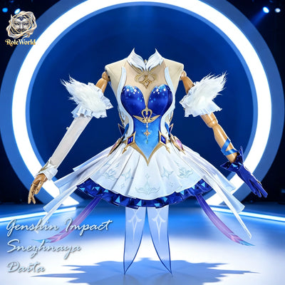 Genshin Impact Snezhnaya Odette Cos Women Winter Outfit | SAMAG