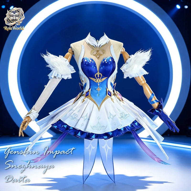 New Arrival Genshin Impact Snezhnaya Odette Cos Women Winter Outfit Halloween Carnival Comic Con Advance Payment Pre-sale
