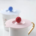 Silicone Mug Cover Food Grade Anti-dust Silicone Hot Cup Lids with Spoon Holder
