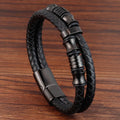 Charm Braid Rope Bracelet For Men Stainless Steel Magnetic Buckle Genuine Leather & Bangles Male Female - Visuel 11 | SAMAG