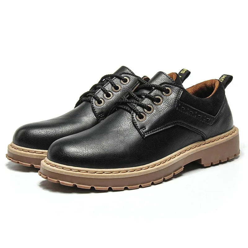 Fashion Retro Leather Men's Shoes New British Wind Retro Tooling Shoes Men Casual Shoes Platform Sneakers Men Zapatos De Hombre