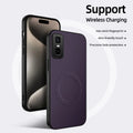 Case for Infinix GT 30 Pro 5G Luxury Fiber Stripe Leather Silicone Back Cover for MagSafe Magnetic Cover for Infinix GT 20pro
