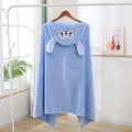 70x140CM Baby Bath Towel Coral Fleece Baby Hooded Towel Absorbent Soft Towels for Newborn Cartoon Animal Hooded Bath Blanket