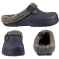 Smile Winter Fur Lined Clogs Women Fuzzy Slippers Men Warm House Slippers Adult Outdoor Waterproof Slippers Comfort Garden Clogs