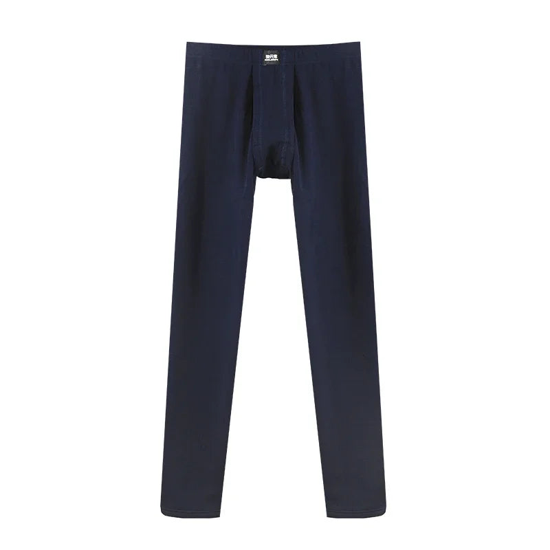 Modal autumn and winter men's fleece thickened slim-fitting cotton pants youth single-piece leggings, long johns, thermal pants