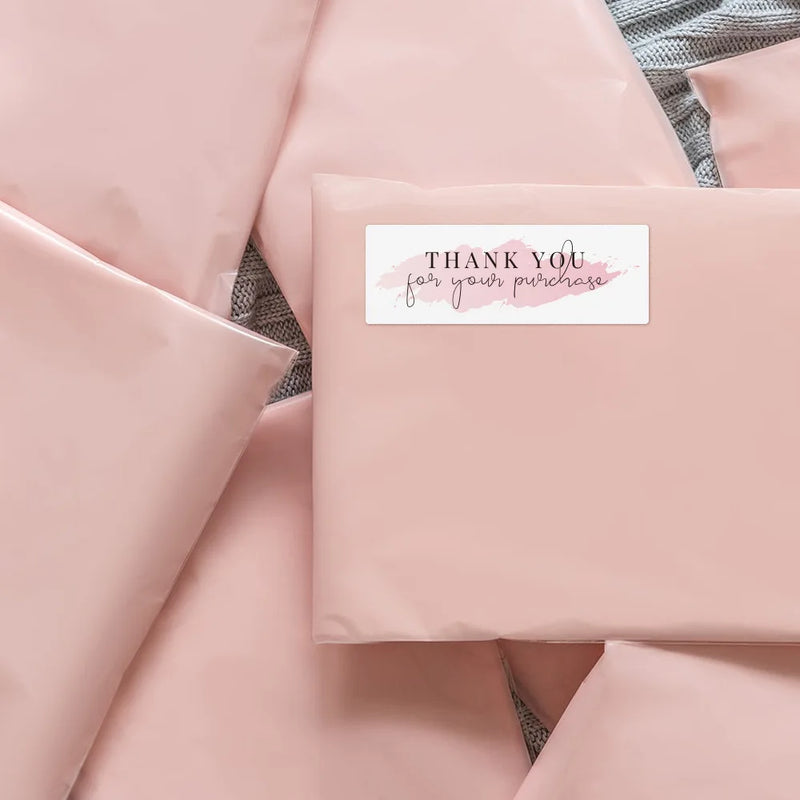 120Pcs Roll Creative DIY Flower Thank You Stickers for Handmade Products Stationery Business Envelope Lable for Gifts 1x3inch