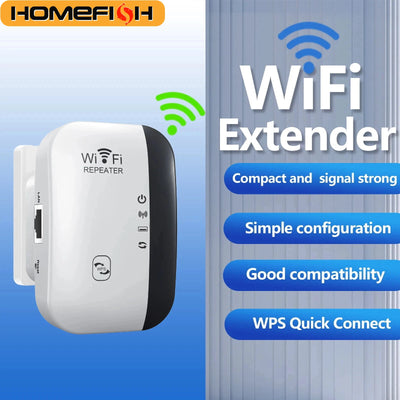 HOMEFISH WiFi Extender 300Mbps Wireless Signal Repeater | SAMAG