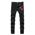Men's Light Blue Stretch Jeans for Fall, Denim Pants | SAMAG