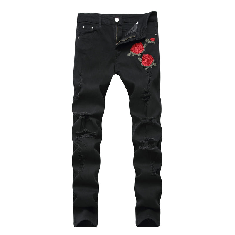 Men's Light Blue Stretch Jeans for Fall, Denim Pants | SAMAG