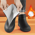 Men's Winter Fleece Lined Rain Boots Warm Cotton Work Safety Rubber Boots Outdoor Fishing Water Shoes Special for Delivery Ri...