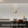 Spain Large Wall Clock Modern Design Metal Luxury Wall Watches Clocks DIY Home Decor Silent Living Room Orologi Da Parete Gift