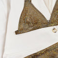 Sexy Glitter Gold Sequine Metal Ring Bikinis Sets Two | SAMAG