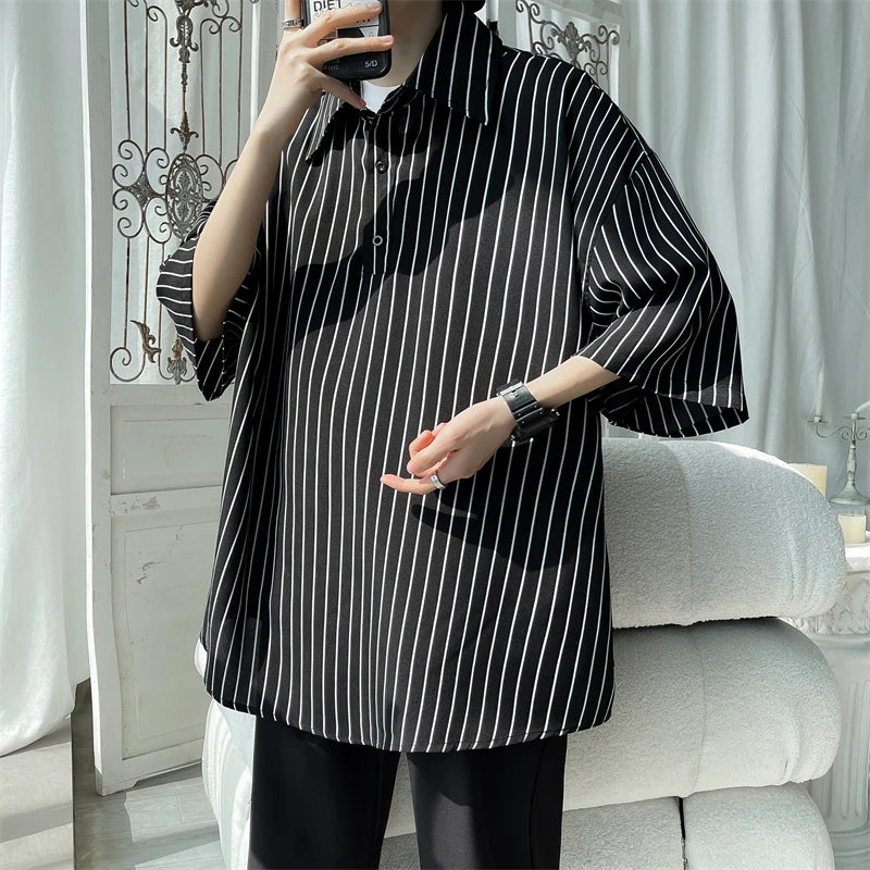 Told Tale Male Simple Stripe Polo Shirt Men Clothing | SAMAG