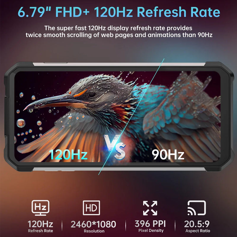 Unihertz Tank 3 Pro 8849 Rugged Smartphon Android 14 with 100 Lumens Projector 36GB RM 512GB ROM 23800mAh Battery 5G Waterproof