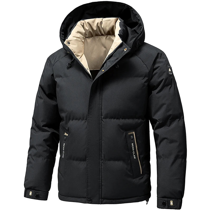 Men's Jacket Stand Collar Mens Parka Winter New Down Jacket Fleece Warm Jackets Men Business Leisure Coat Baseball Coats 8891