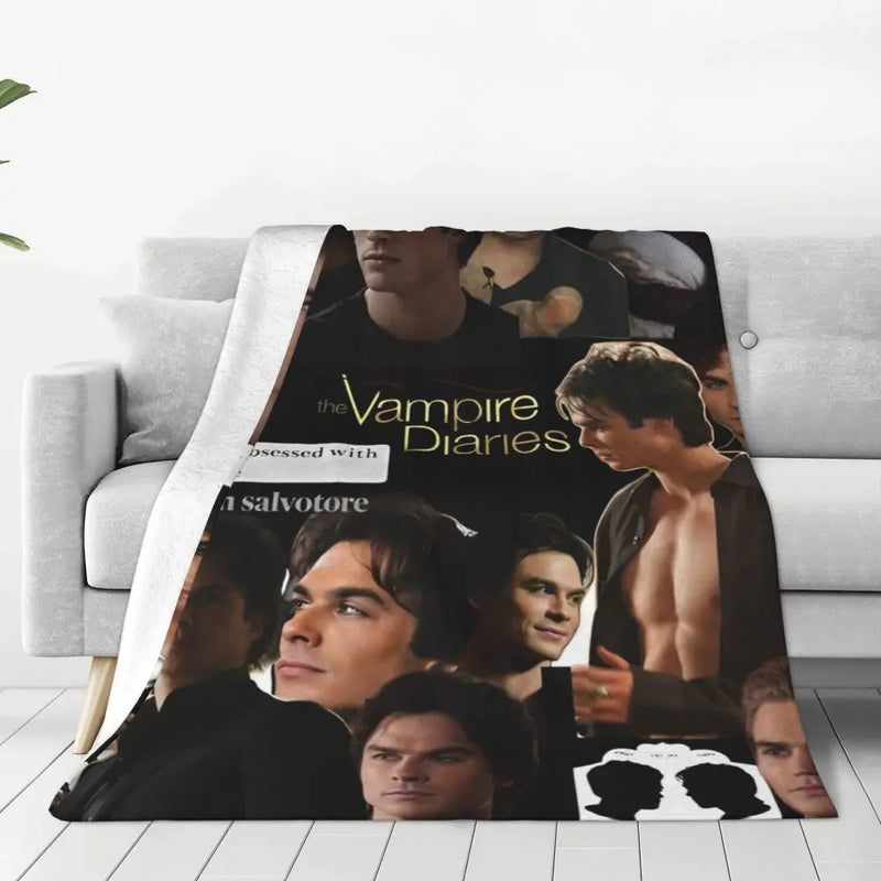 The Vampire Diaries Damon Salvatore Blanket