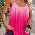 Plus Size Women's Gradient Sleeveless Tank Top Flowy Casual Summer Blouse with Scoop Neckline Perfect for Daily Wear