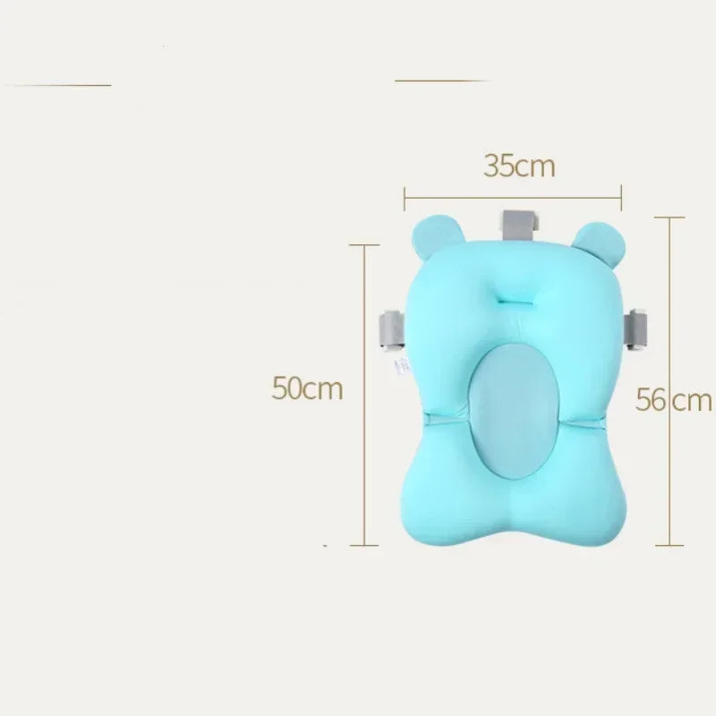 Adjustable Bathtub Support Mat Foldable Floating Baby Bath Seat Pad Shower Cushion Safety Water Pad for Newborn Baby Bathing Use
