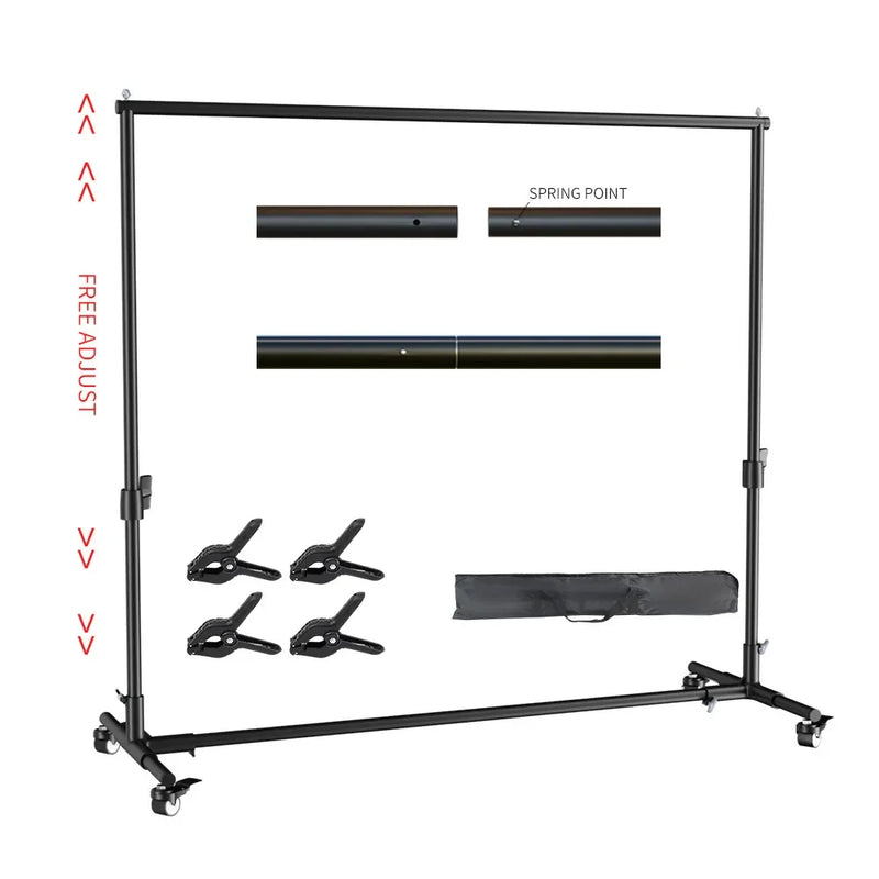 SH Photography Background Backdrop Stand Support Picture Canvas Frame System Kit With Carry Case For Muslin Photo Video Studio