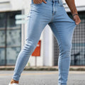 Men'S Slim-Fit Denim Long Pants - Basic Stretch Style | SAMAG