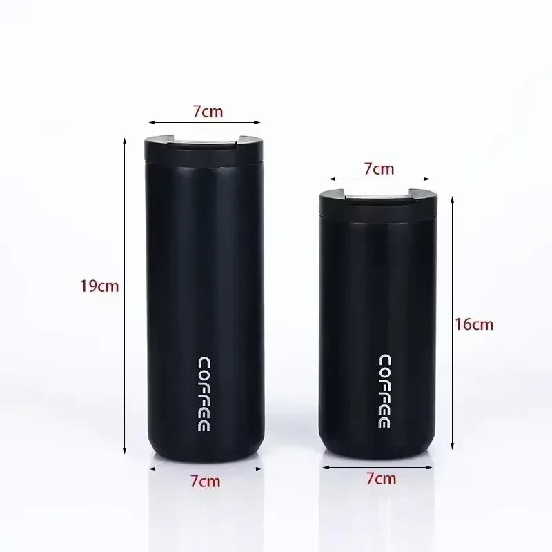 Portable 500ML Stainless Steel Coffee Thermos Bottle Thermal Mug Leakproof Car Vacuum Flasks Coffee Cup Travel Insulated Bottles
