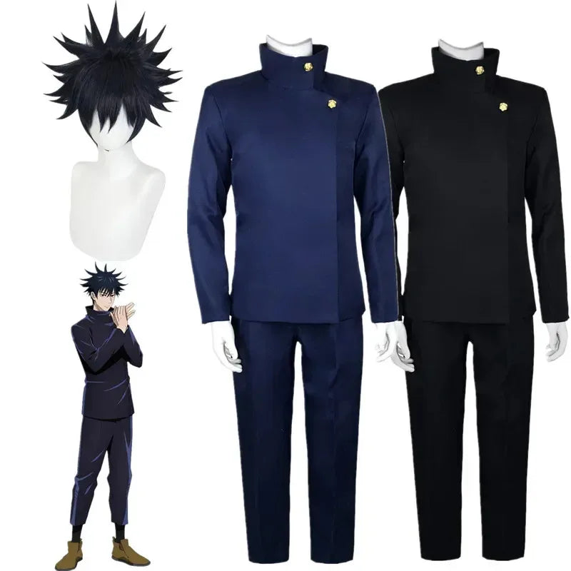 Jujutsu Kaisen Anime Fushiguro Megumi Cosplay Costume Top Pants Blue Halloween Party Uniform Set gdk