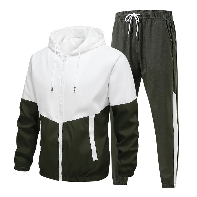 Spring and Autumn Men's Hooded Sports Leisure 2 - piece Sets New Fashion Jacket and Pants Hip Hop Casual - View 4 | SAMAG