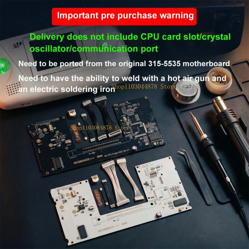 New Enhanced Replacement Motherboard (Single-Chip) With Colorful RGB Lights Without CPU For GAMEGEAR GG Gaming Console