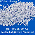 1 Carat 0.9mm ~ 3.0mm Round Melee Lab Grown Diamonds Brilliant Full Cut DEF VVS-VS Loose Lab Created Diamond Wholesale