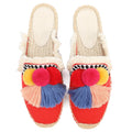 Women's Slippers  Espadrilles  Fluffy Ball Mule Slides Sale -  Rubber Hemp Shoes Outside Spring  women  sandals