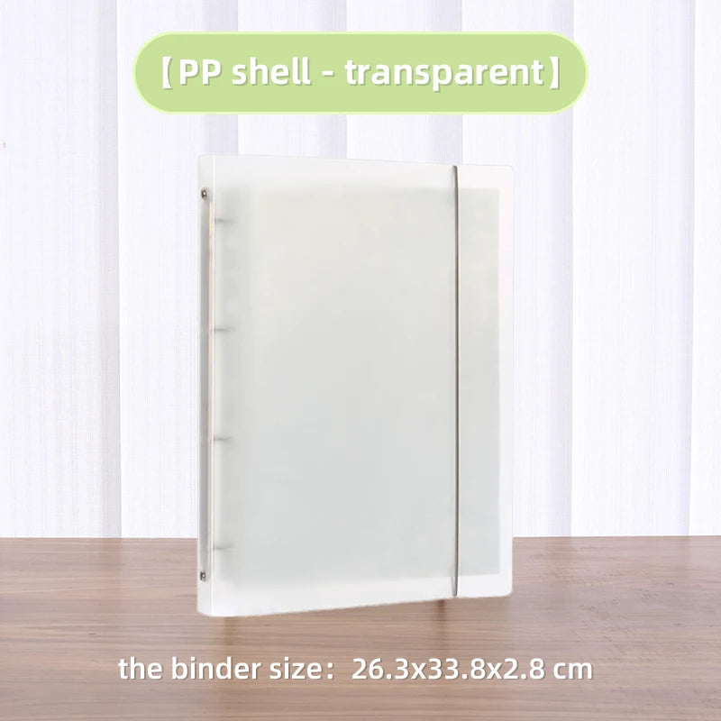A4 Ring Binder 4-Hole Student Exam File Holder, Office Document Organizer with Detachable & Replaceable Inserts