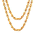 Noble 18 - 24Inch 45 - 60cm 18K Gold 4mm Round Rope Chain Necklace for Women Man Boy Wedding Party Charm - Visuel 4 | SAMAG