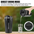 Thermo Cafe Coffee Mug 380/510ML Car Thermos Mug Leak_Proof Travel Thermo Cup for Tea Water Coffee Double Stainless Steel