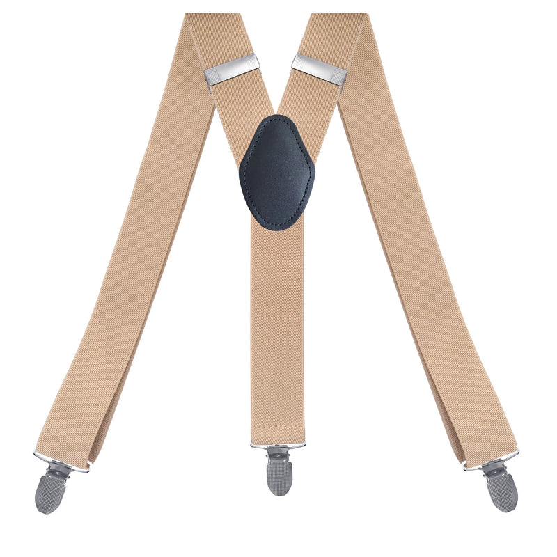 Fashion Suspenders for Men Women 3.5cm Y-Back 3 Clips Adjustable Elastic Shirt Trouser Braces Strap Belt Gifts for Dad Husband
