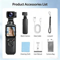 4K Pocket Action Camera 330° Auto-rotate Len Sport Camera Touchscreen Zoom Cam Face Tracking Portable Vlog Video Recorder Moto