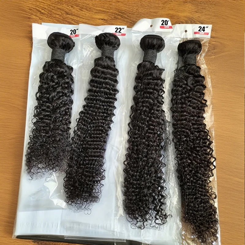 Mogolian Hair 8-30 Inch Kinky Curly Bundles Virgin Human Hair Weaving Natural Curly Hair 2 3 4 Bundle Deals For Extensions