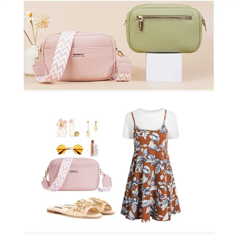 Solid Color Large Capacity Zipper Mobile Phone Bag Ladies Multifunctional Shoulder Crossbody Bag Fashion Casual Small Square Bag