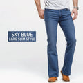 Men's Boot Cut Jeans Slightly Flared Slim Fit Blue Black | SAMAG
