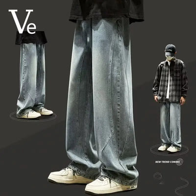 Teenage spring straight leg jeans for boys loose casual | SAMAG