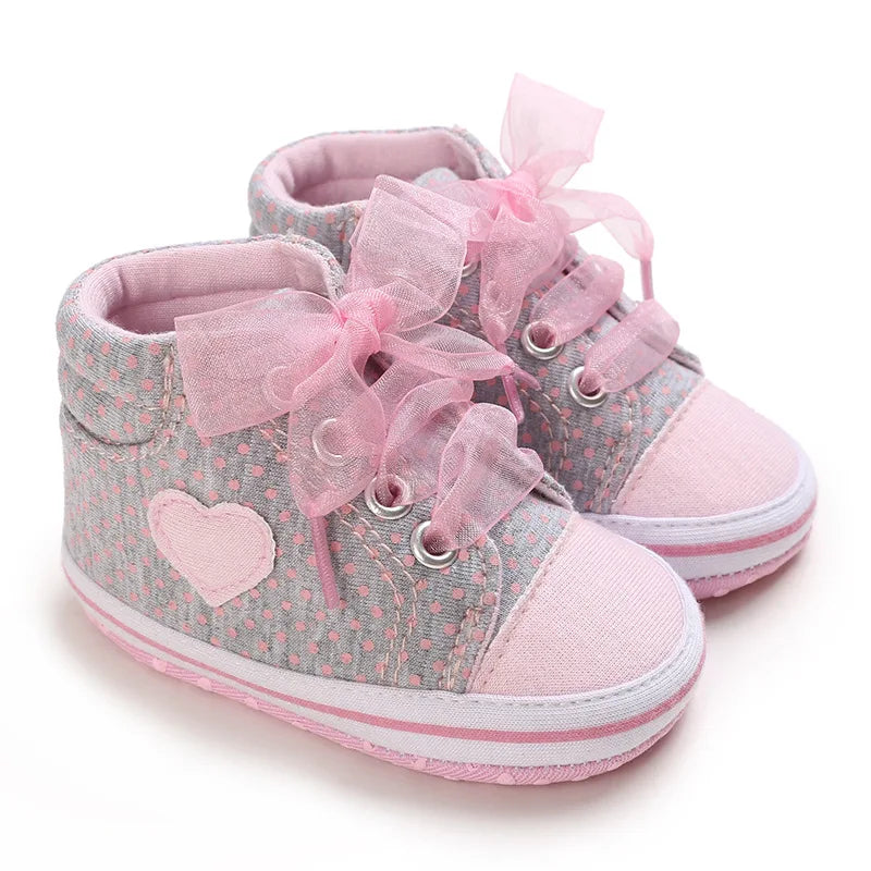 0-18M Baby Shoes Infant Pre-Walker Shoes, Cute Pink Theme Casual Flat Shoes, Soft Sole Lightweight Comfortable for Girls