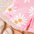 Summer Casual White T-Shirt for Girls with Daisy Print | SAMAG