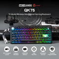 CIDOO QK75 75% Hot-Swap Gasket Tri-Mode Wireless Mechanical Gaming Keyboard with VIA Programmable & RGB Backlit for Win/Mac
