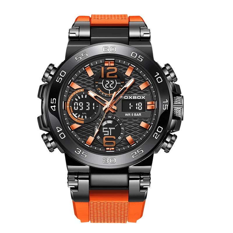 LIGE Electronic Men's Wristwatch Luxury LED Display Luminous Sports Man Watch Waterproof Military Quartz Alarm Date Watches Male
