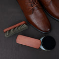 Quality Leather Shoe Brush Solid Wooden Handle Details Polishing and Cleaning  Brush Horse Hair Soft Wood Brush Shoe Accessories