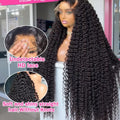 Malaysian Curly 250% Density 32 34 inch 13x6 HD Lace Front Human Hair Wigs Deep Wave 13x4 Frontal Wig Women Glueless Closure Wig