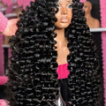 13x4 HD Lace Loose Deep Wave Frontal Wigs 250% Transparent 30 40 Inch 13x4 Deep Water Wave Curly Lace Front Human Hair Wigs